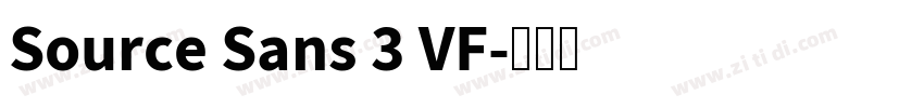 Source Sans 3 VF字体转换